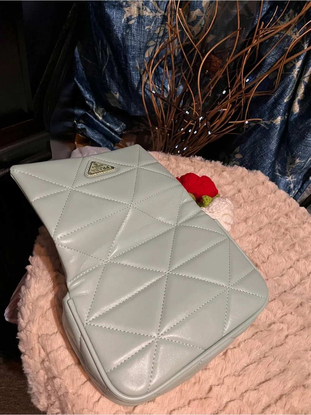 nwt Quilted Leather Shoulder Bag